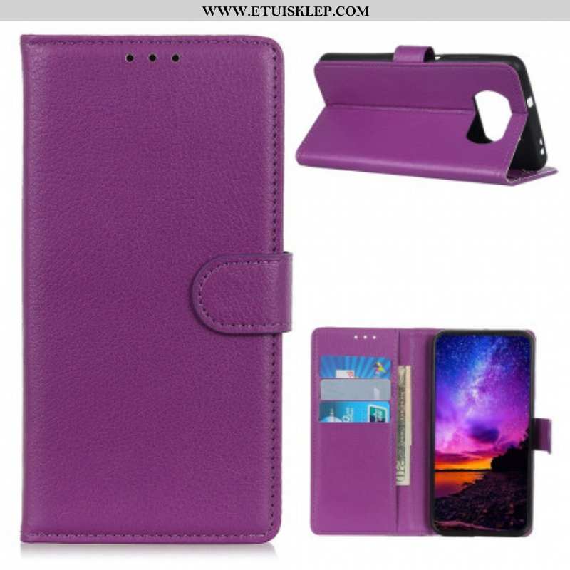 Etui Folio do Poco X3 / X3 Pro / X3 NFC Sztuczna Skóra Liczi